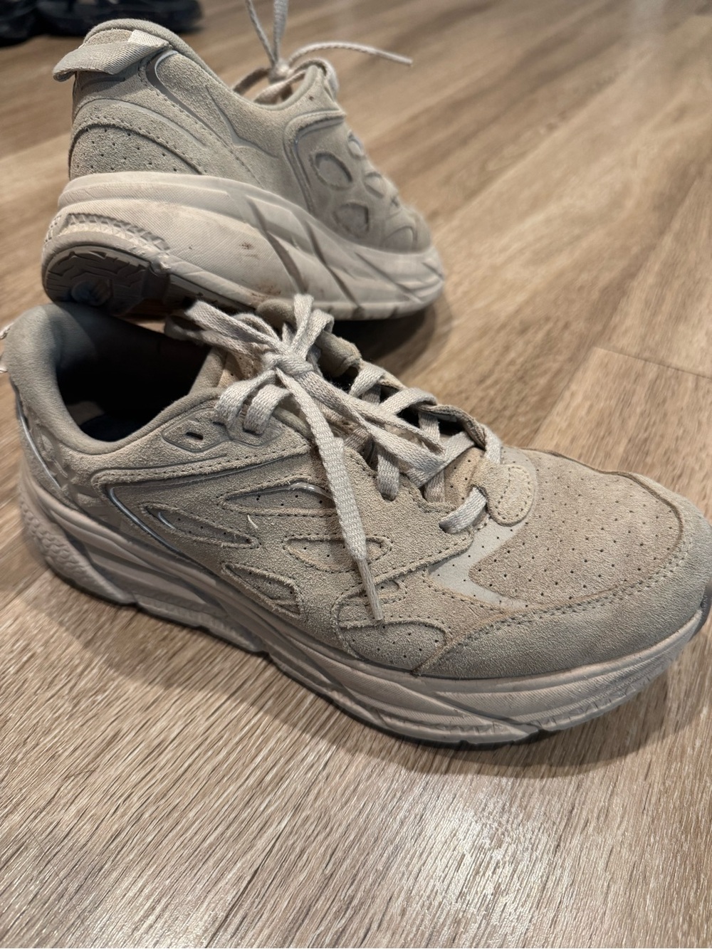 Hoka One One Clifton L Suede Shifting Sand Dune